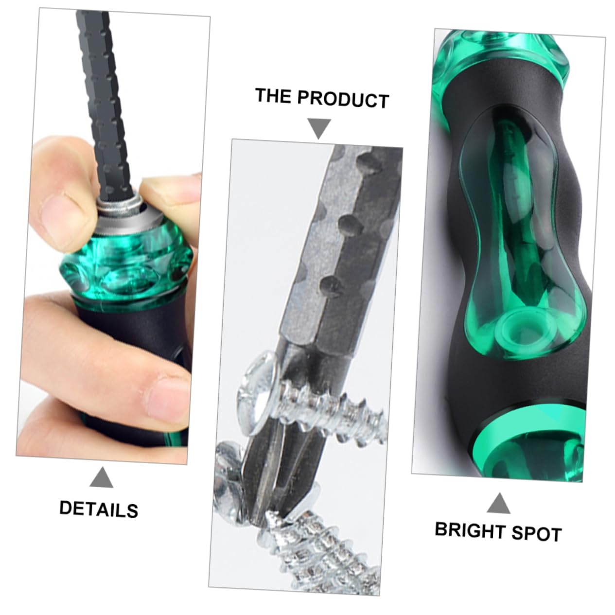 Operitacx 2 Set Cacciavite 2 in 1 Telescopico Cricchetto Testa Piatta Chiave Precisione Cacciaviti Antiscivolo Cacciavite Esagonale Manico in Pp Black 4 Pezzi*2
