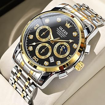 OLEVS Chronograph Analogue Men’s Luxury Watch (Black Dial)