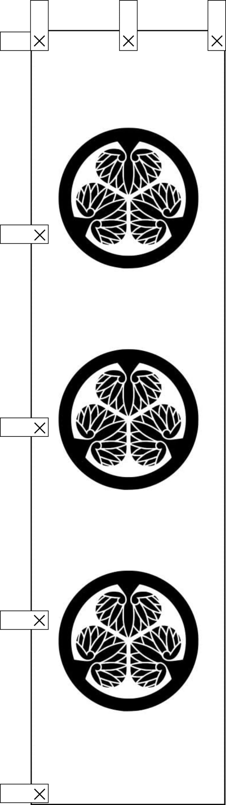 Amazon | のぼり旗 徳川家康 のぼり徳川 合戦 戦国武将 三つ葉葵 家紋