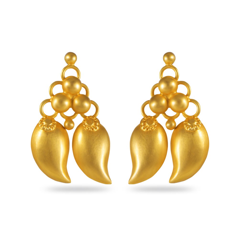 22k Gold Stud Earrings for Women-image-3
