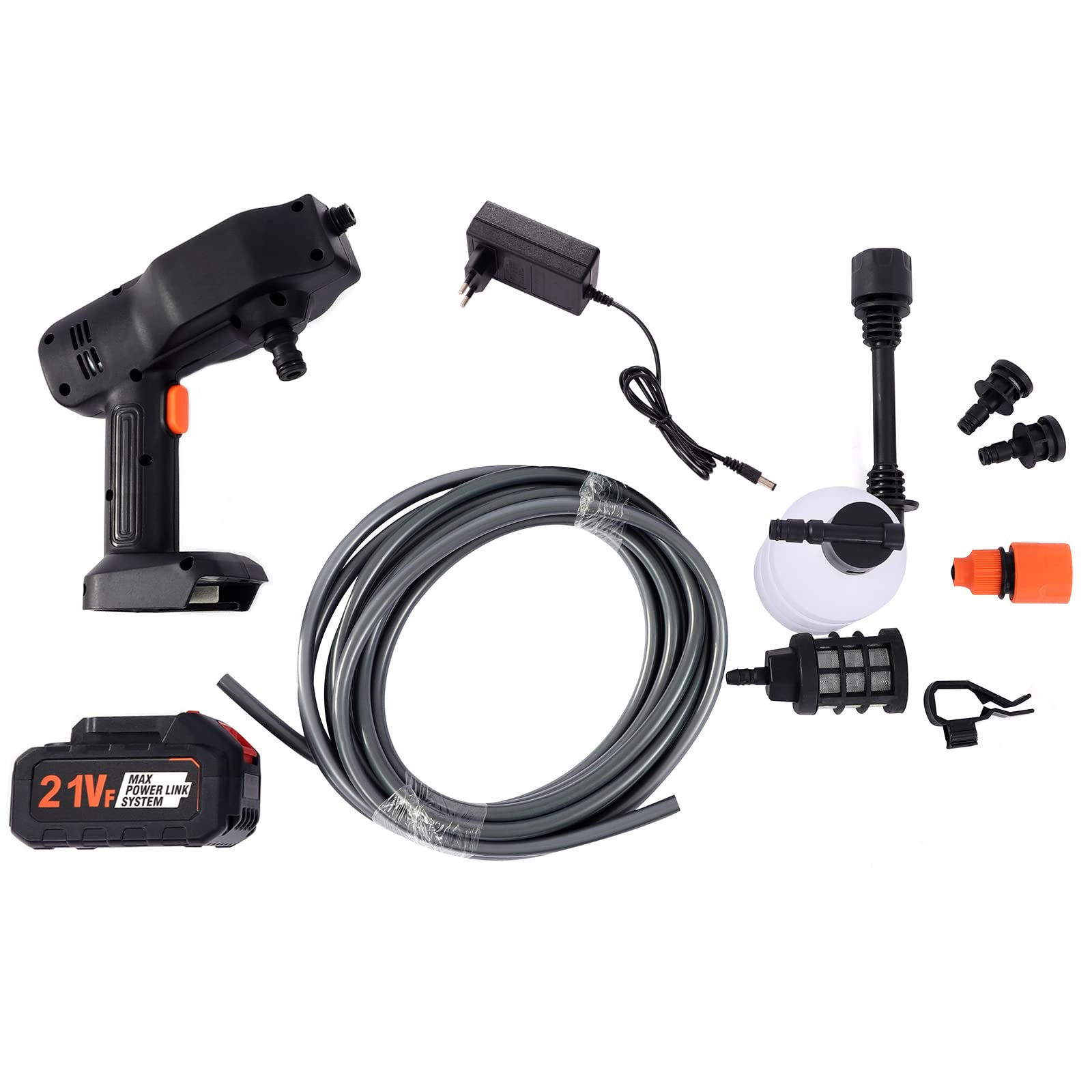 12 V Myjka Ciśnieniowa Wysokociśnieniowa, Akumulator, Pistolet Natryskowy, Urządzenie do Czyszczenia Samochodu 130 psi