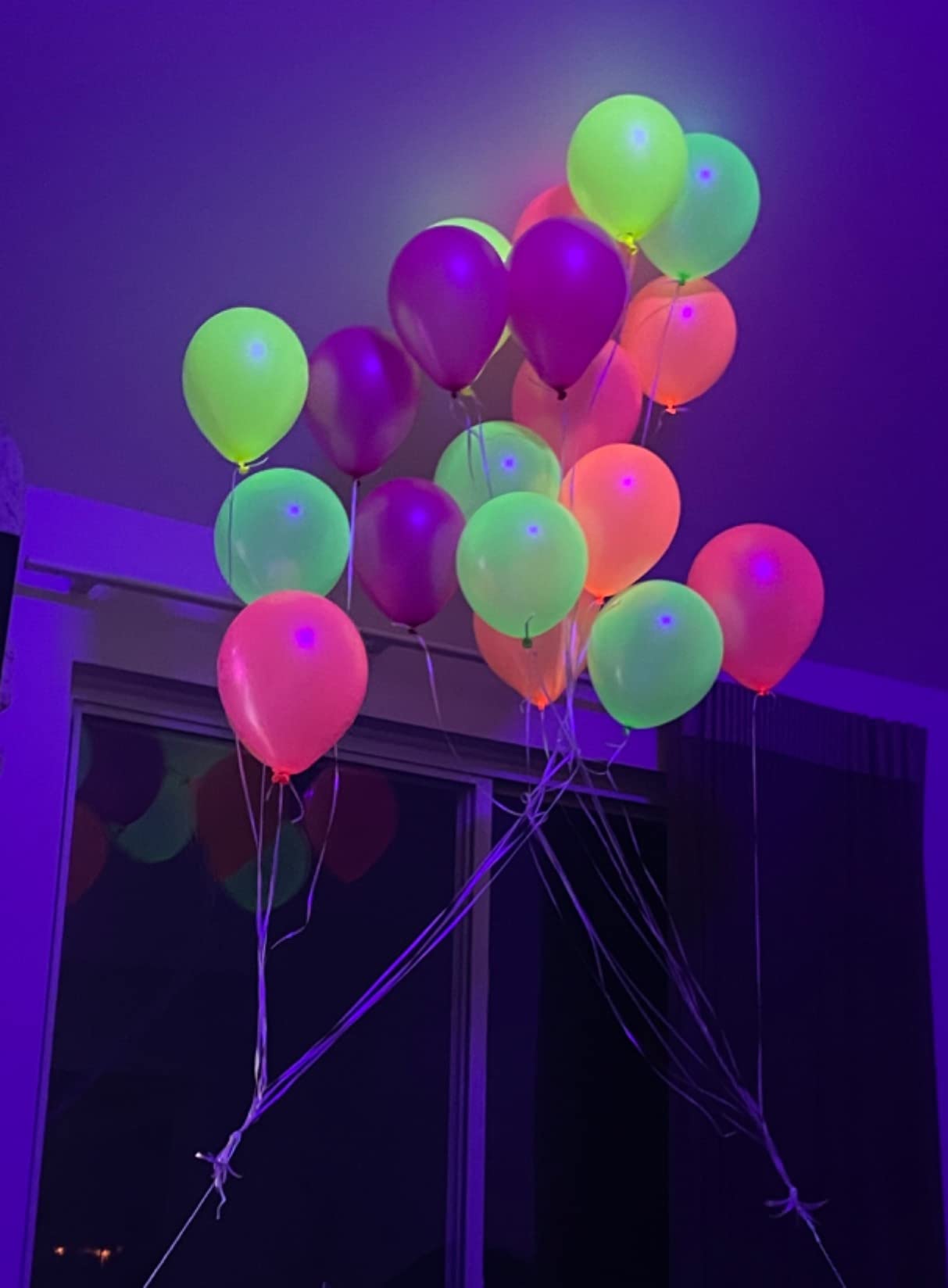 2/mo Finance 150 Pieces UV Neon Balloons, 12 Inch Blacklight Glow