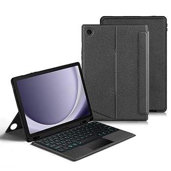Galaxy Tab A9+ （ケース、キーボード付き）グラファイト サムスンギャラクシータブ用キーボードケース,A9プラス,11インチ
