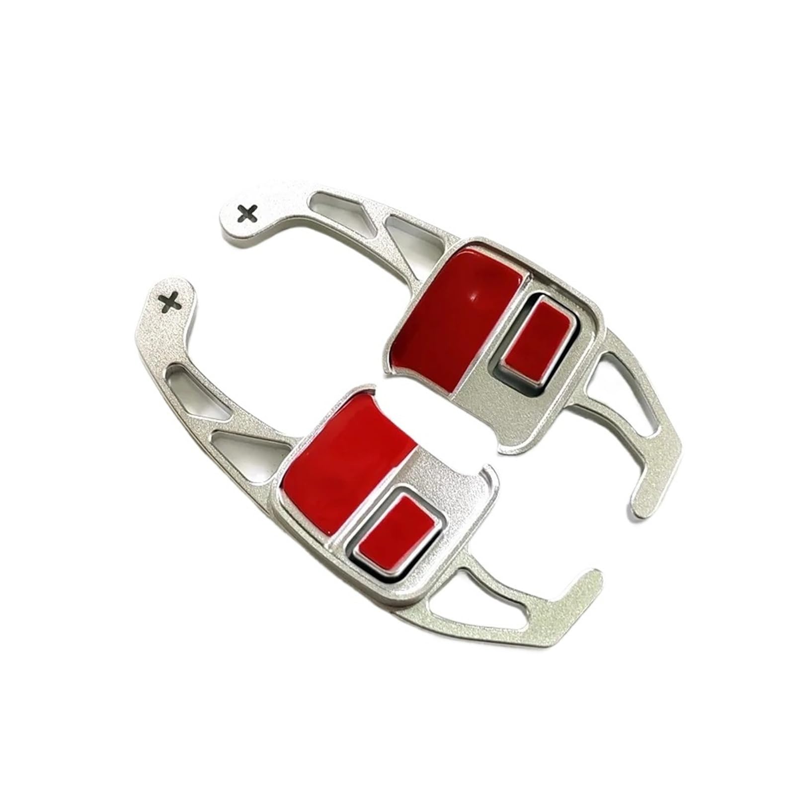 Xxiucj Car Paddle Shifter Extensions for Chevrolet for Malibu for XL for Explorer for Cruze Car Steering Wheel Aluminum Alloy Shifters Shift Paddle(Silver)