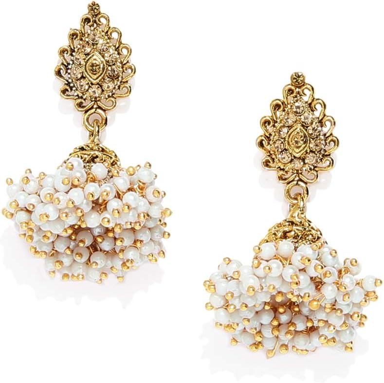 Antique Gold Tone Traditional Jhumki Earring For Women-ZPFK7450