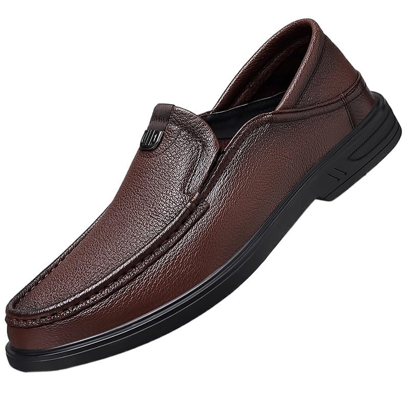 Men's Fashion Classic Dress Shoes Pointed Toe Low Top Slip-On Non-Slip Softsole Oxford Shoes