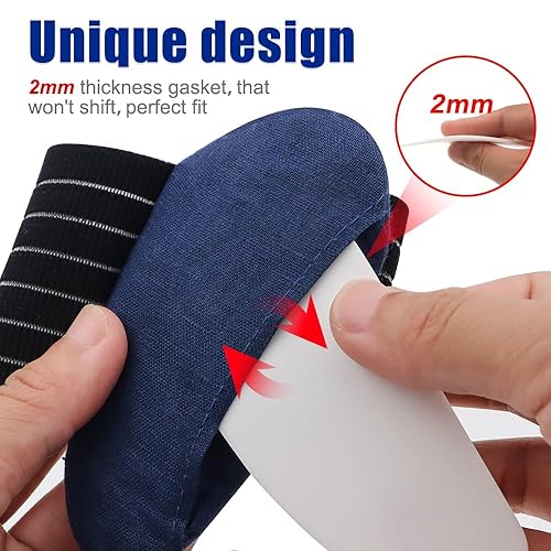 Miniatura 5 de Halibutfly - 2 pares de soportes de arco, alivio de fascitis plantar de lino natural, alivio de arco de silicona Plus, soporte de arco de pie para