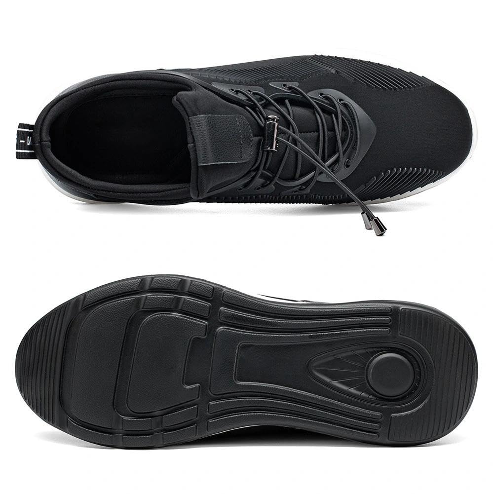 CHAMARIPA Herren Sport-Freizeitschuhe mit unsichtbarer Innenerhöhung | Echtleder-Steigerschuhe mit verdeckter Erhöhung, atmungsaktives Obermaterial, leichte Sport-Freizeitschuhe für Herren.