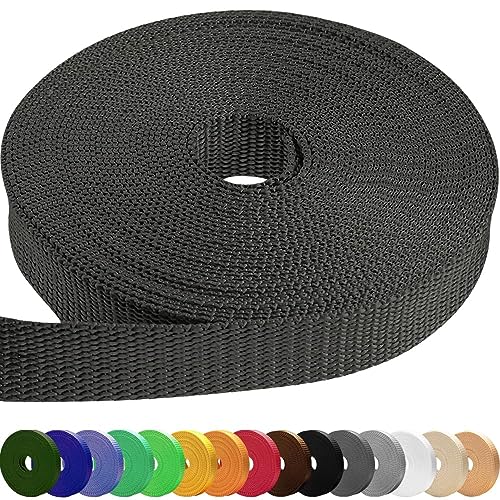 Image of TECEUM 3 /4 inch & 5 /8 inch & 1 inch & 1.5 inch & 2 inch Webbing - 10 25 50 Yards - 40+ Colors - Heavy Duty 1 Inch 1.5 Inch 2 Inch Backpack Straps - Webbing for Outdoors Indoors Crafting DIY