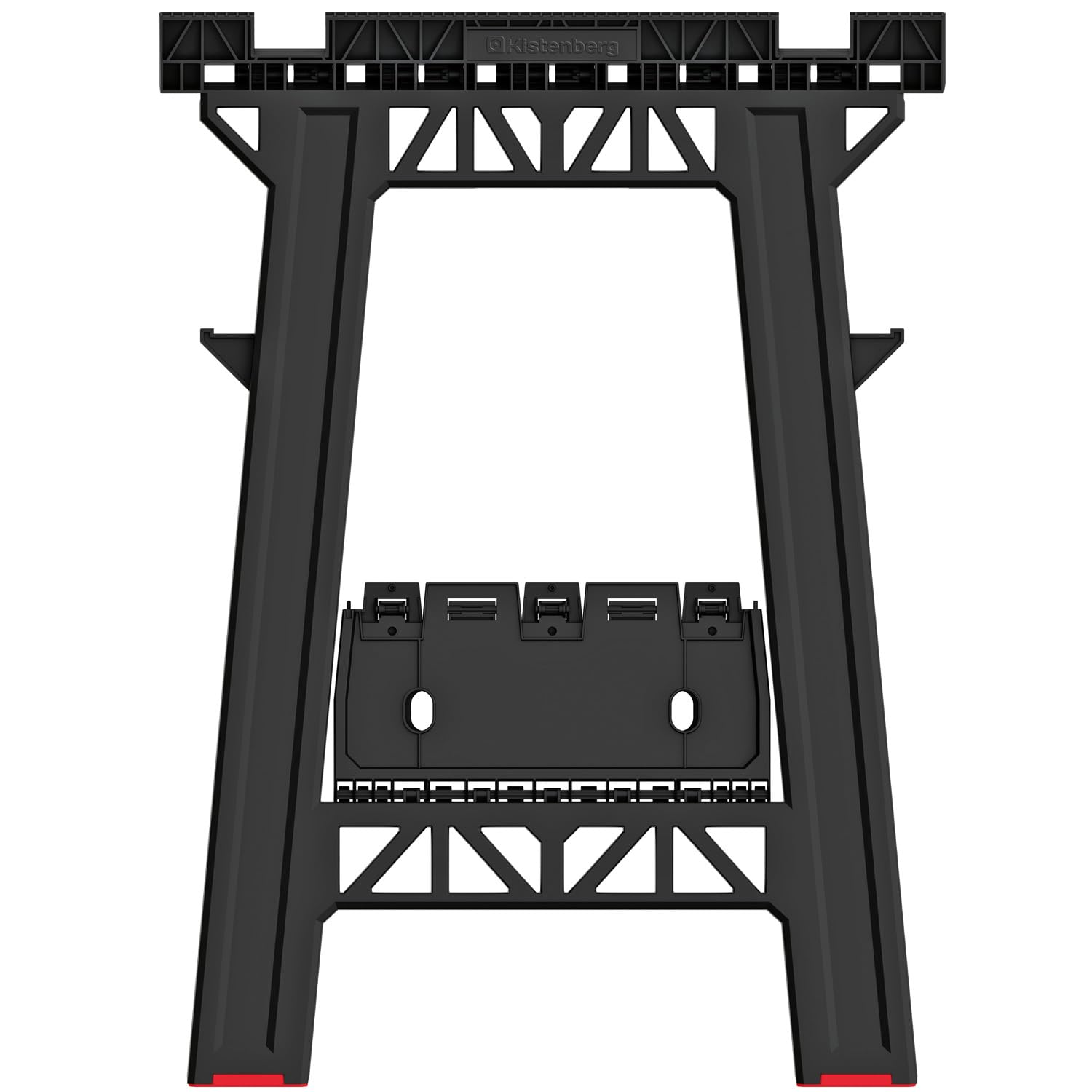Kistenberg 2er Set Arbeitsbock Unterstellbock Klappbock Sägebock rutschfest KTSS8060 | Zusammenklappbar | Rutschfeste Füße | je Bock 175kg Belastbarkeit | Kunststoff | 58 x 41,5 x 77 cm