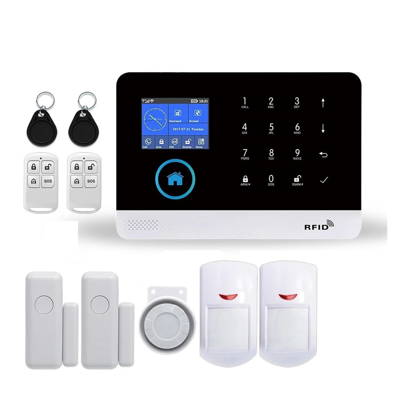 Systemy BezpieczeńStwa W Domu System Alarmowy WIFI 4G W Domu Z Czujnikiem Ruchu Zwierzęcia Wewnętrzna Syrena Stroboskopowa Włamywacz Dla Aplikacji TUYA Smart Life(G)