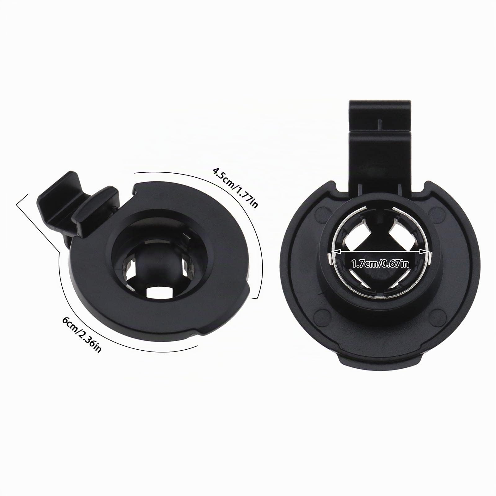 2x Staffa Di Ricambio Per Garmin Nuvi 42/52/55 – Attacco A Sfera Da 17mm In Plastica Resistente, Facile Da Installare