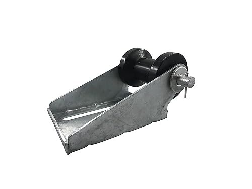 Miniatura 4 de Rodillo de quilla de remolque de barco de 4 pulgadas con kit de montaje de soporte, rodillo de remolque de barco, acero galvanizado, negro, PU