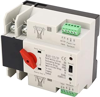 Automatic Transfer Switch, Quick Switching AC110V 63A Good Conductivity Mini 2P Dual Power Automatic Transfer Switch for Laboratories