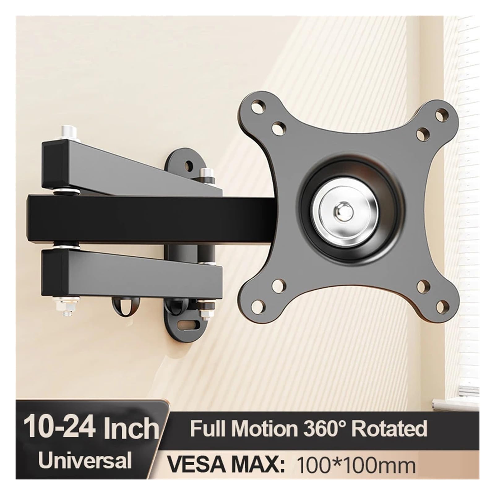 Supporto Da Parete Universale Regolabile for TV, Supporto Ruotato, for Monitor LCD LED A Schermo Piatto Da 14 A 24 Pollici | Supporto da parete universale regolabile for TV, supporto ruotato