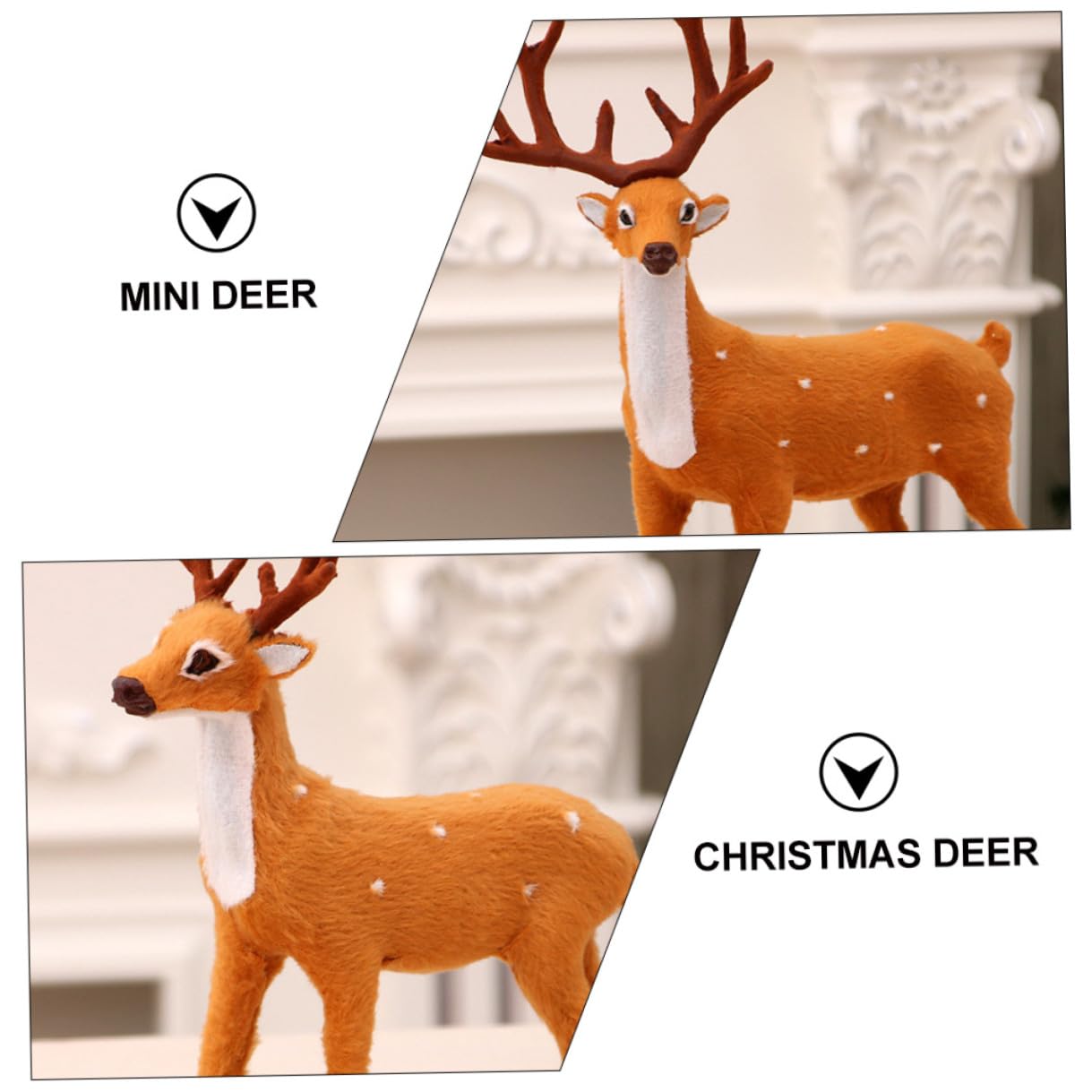 POPETPOP 3piezas Juguete de Simulación de Ciervo Navideño de Ciervo de Peluche para Adornos Navideños de Escritorio Decoración Navideña de Escritorio