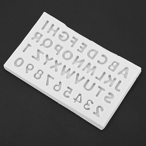 Miniatura 4 de Moldes de fabricación de formas de letras de silicona para pastel de caramelo fondant de chocolate herramienta de decoración (gris)