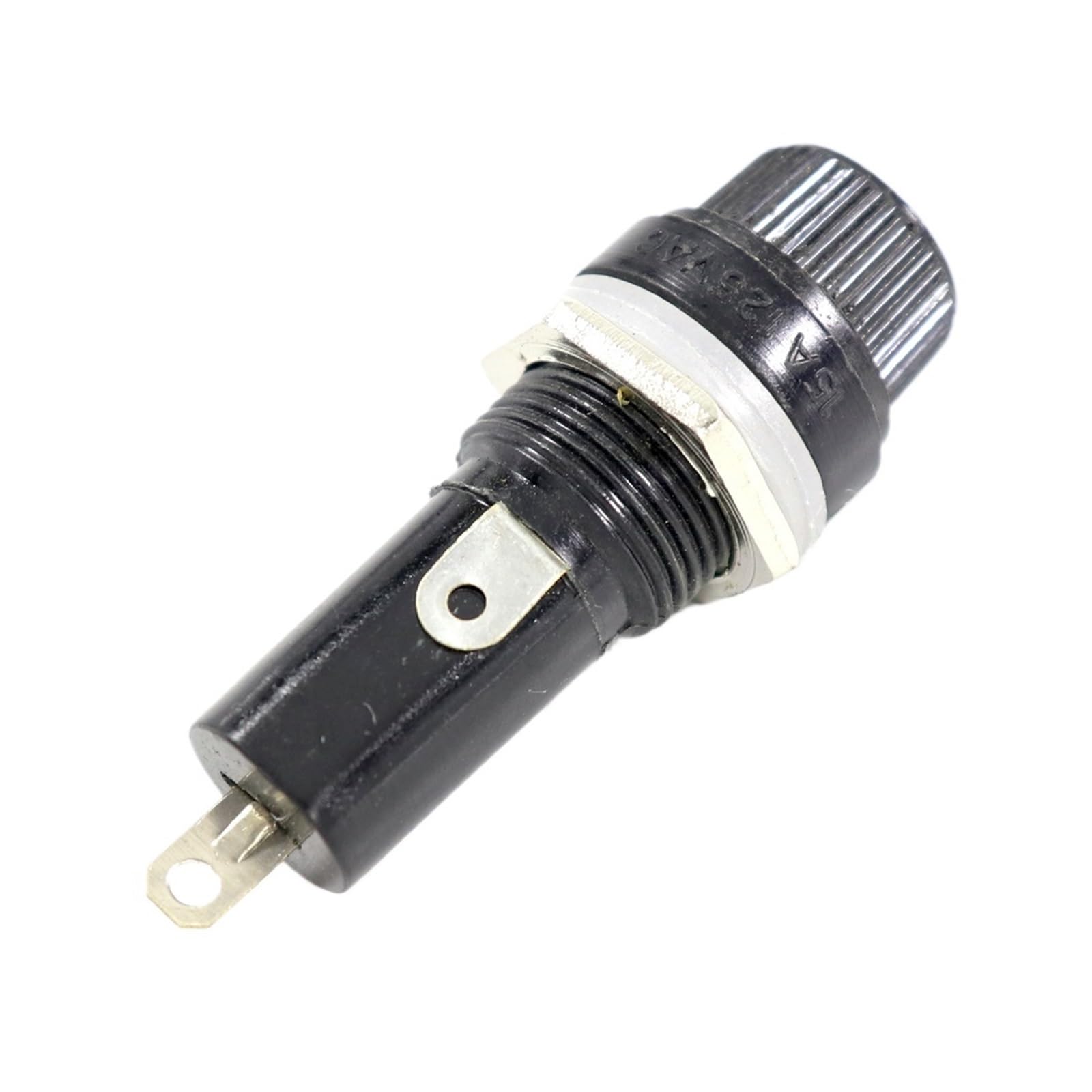 Portafusibles de tubo de vidrio de 5 piezas, portafusibles de tubo portafusible negro de 6x30mm, adecuado for portafusibles de montaje en panel de fusibles 6 * 30