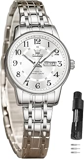 Damenuhr Elegante Wasserdicht Klassische Frauen Uhr mit Quarzwerk, Modisches Design mit Datumsanzeige Leuchtzeiger Armbanduhr Damen Exquisites Design für Damen Schlicht Armbanduhren