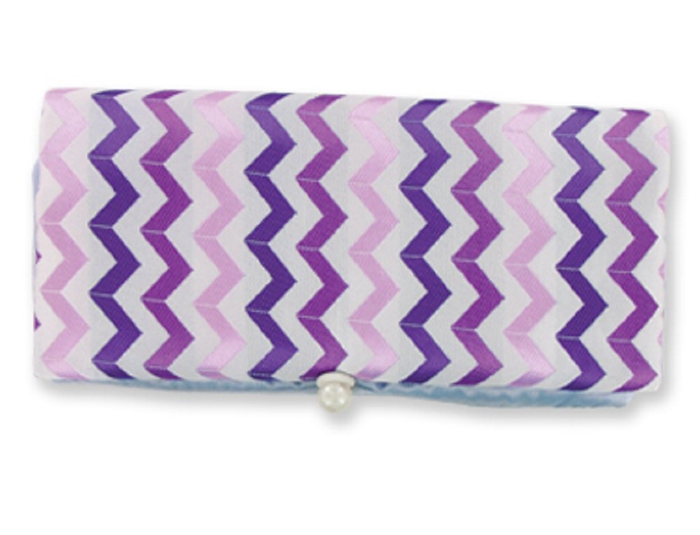 Jewelry Roll Ultra-Soft, Tri-fold Construction with Sateen Full-Length Pocket - Multicolor