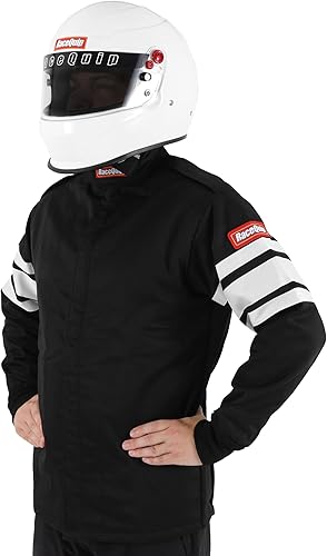 Miniatura 2 de RaceQuip 121007RQP Serie 120 Chaqueta de Conducción SFI 3.2A5 NegroBlanco Rayas 2XL