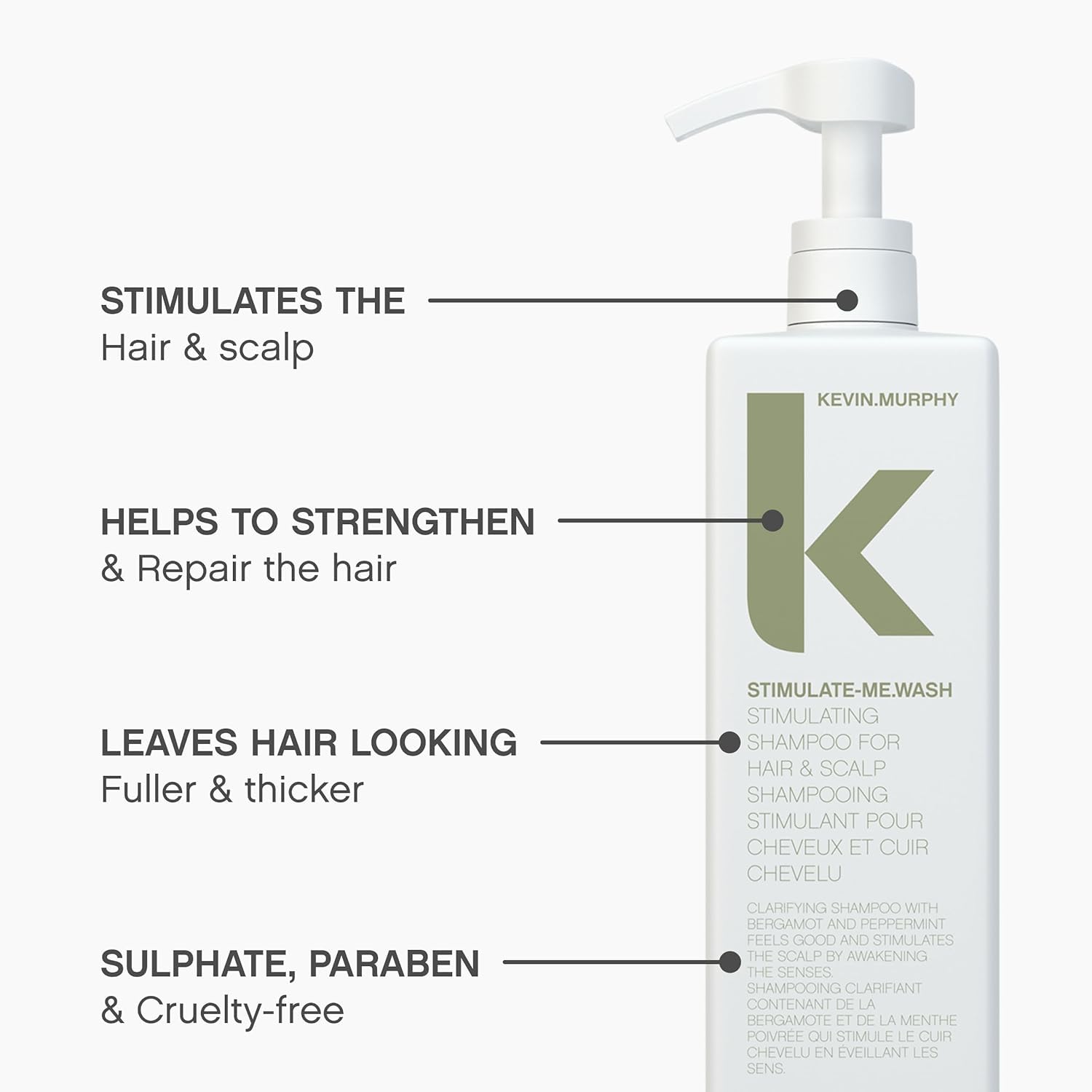 Kevin Murphy Stimulate-Me.Wash (Stimulating and Refreshing Shampoo - For Hair & Scalp) 1000ml