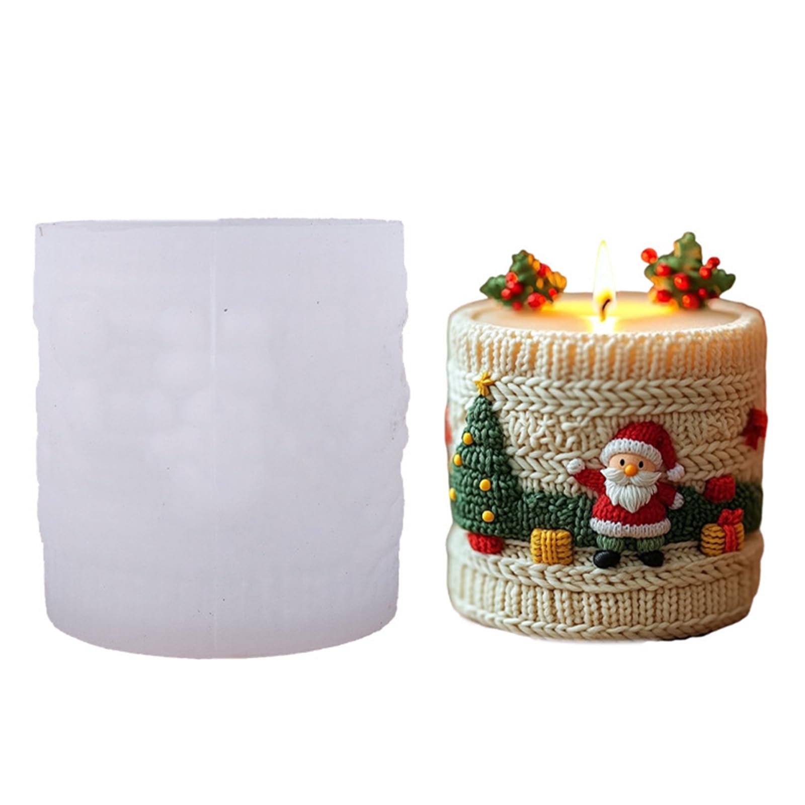 Jazuaiao Christmas Santa Mold, Silicone Mold for Making, Diys Resin Molds Aromatherapys Candled Making Molds