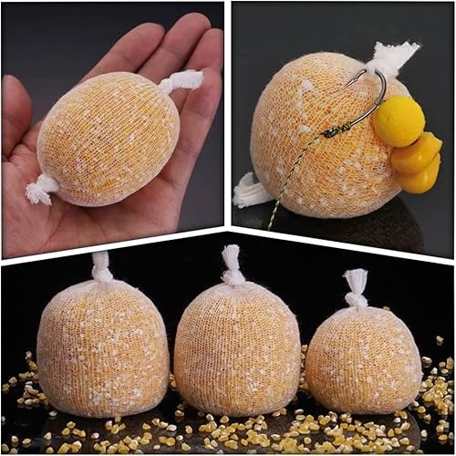 Miniatura 3 de 2 unids 1.457 in PVA Carpa Pesca Malla Recarga Cebo Bolsas de Medias Plataformas Solubles en Agua Cebo Envoltura Bolsas para Carpa