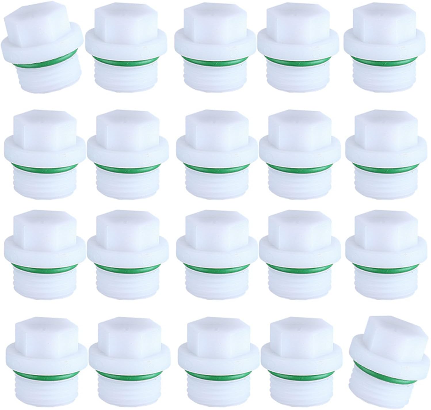 20 Pieces Pipe Thread Protectors External Thread Sealants Handbuilt Plumbing Maintenance Projects Strong Male Pipe Plug