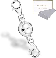 Vista 7 de Collar magnético de plata de ley 925 con doble cierre de langosta, cierres y broches de joyería de plata de ley, cierre doble para collar y pulsera