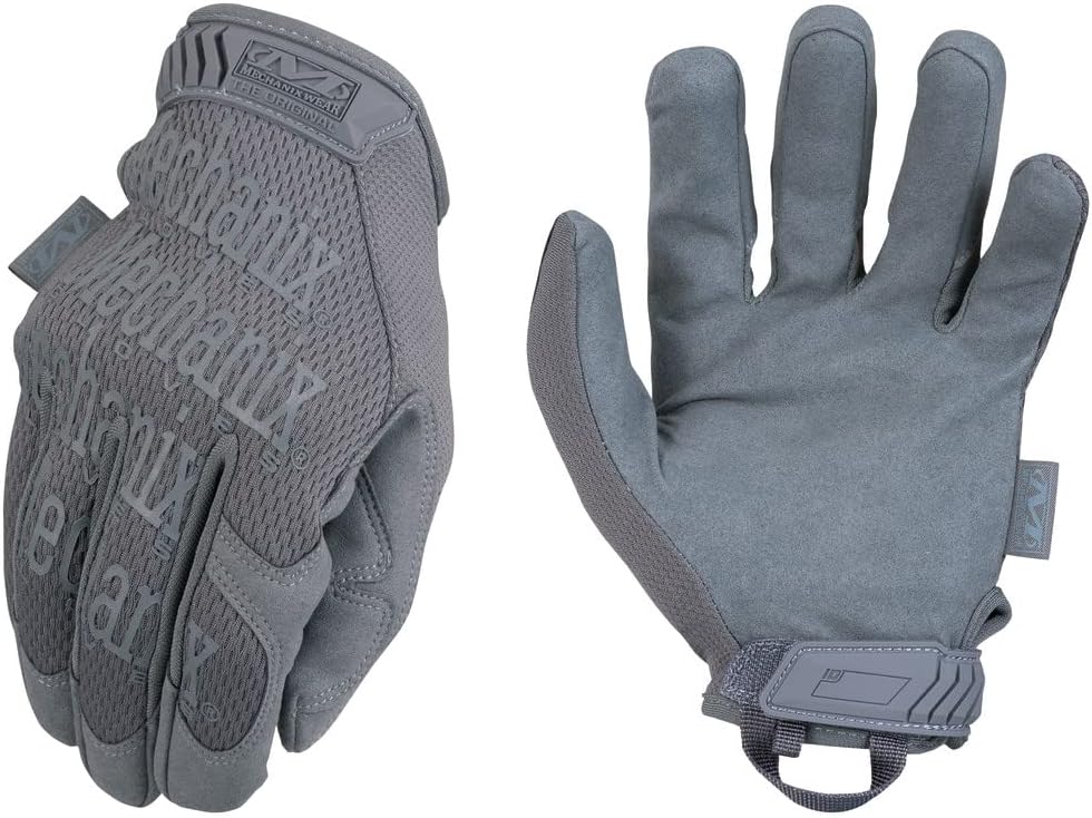 The Original Wolf Grey Tactical Work Gloves with Secure Fit, Flexible Grip for Multi-purpose Use, Durable Touchscreen Safety Gloves for Men (Medium, Wolf Grey)