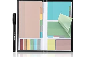 Mr. Pen Crystal Clear Sticky Notes Set: 410 Transparent Sticky Notes Tabs in Morandi Hues