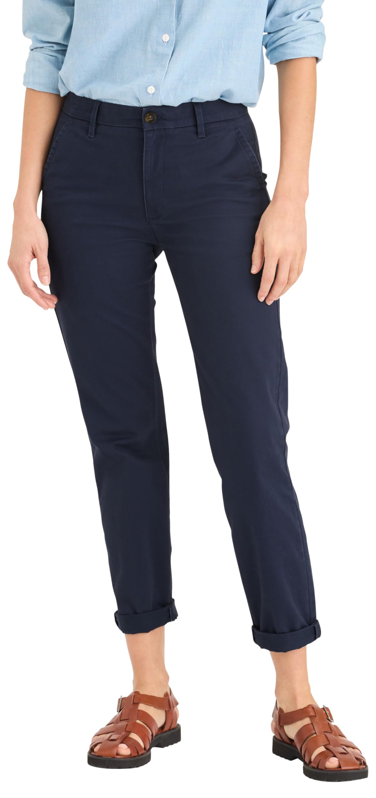 Dockers Women's Weekend Chino Slim Ankle Trousers, Pembroke, 31 W Blue