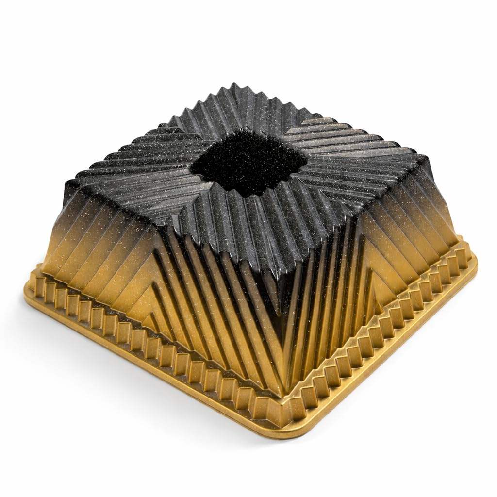 TiParthenos Square Fluted Tube Cake Pan, 10-Cup