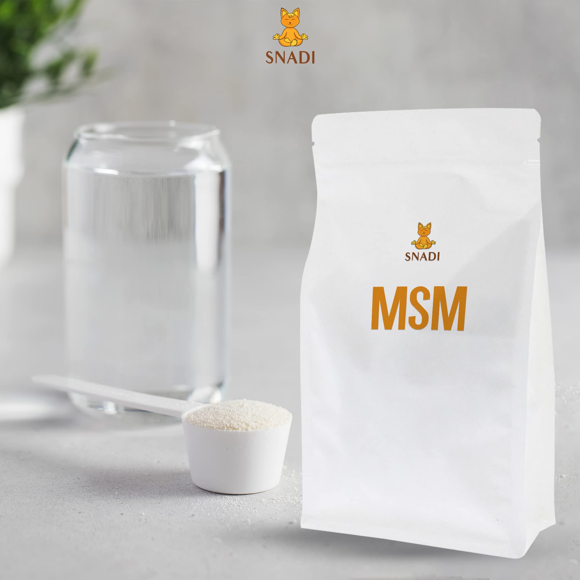 Poudre de MSM Pure 1 KG | Méthylsulfonylméthane à 99,9% de Pureté | Végan et Sans Additifs | Haute Bio-absorption | Pour la Peau, les Ongles et les Cheveux, Sans Couleur, Taille 1 KG