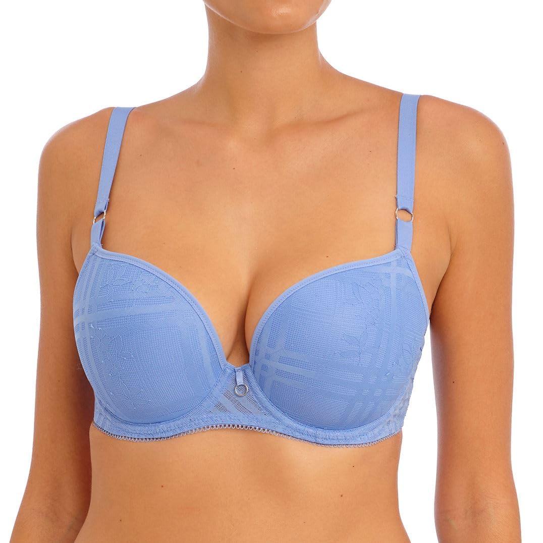Freya Fatale Moulded Plunge T-Shirt Bra Cornflower Blue 32FF