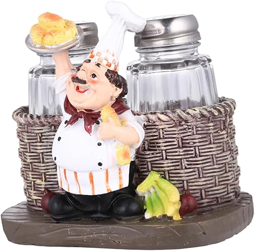 DECHOUS Dispensador de escritorio para niños, decoración italiana, regalos de inauguración de la casa, decoración de chef sosteniendo estatua de