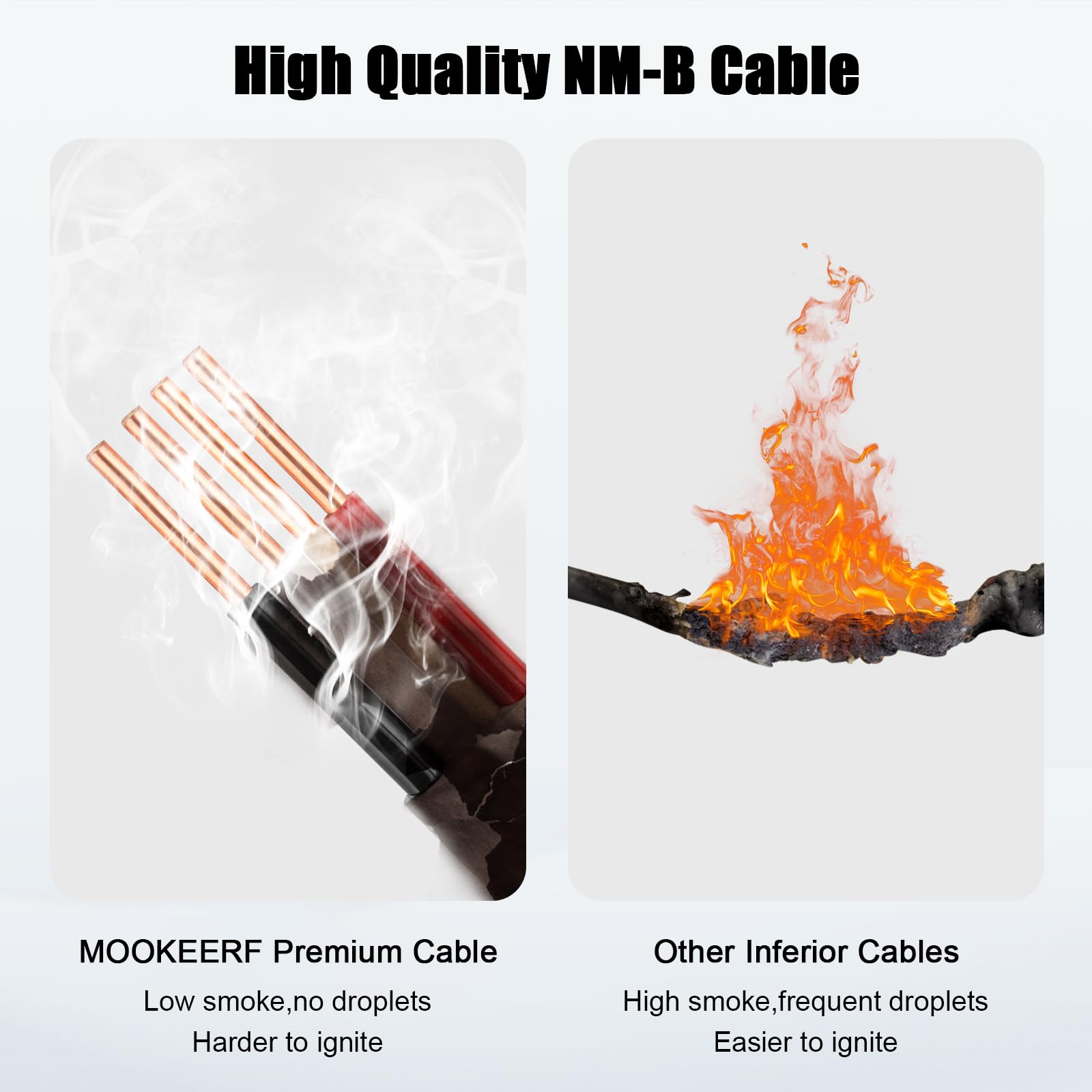 Cable 14/3 con tierra, calibre 14 NM-B, cable forrado no metálico, cobre puro 14 AWG, 3 conductores, para tomas de corriente, interruptores, otras cargas y proyectos de cableado de iluminación (azul)