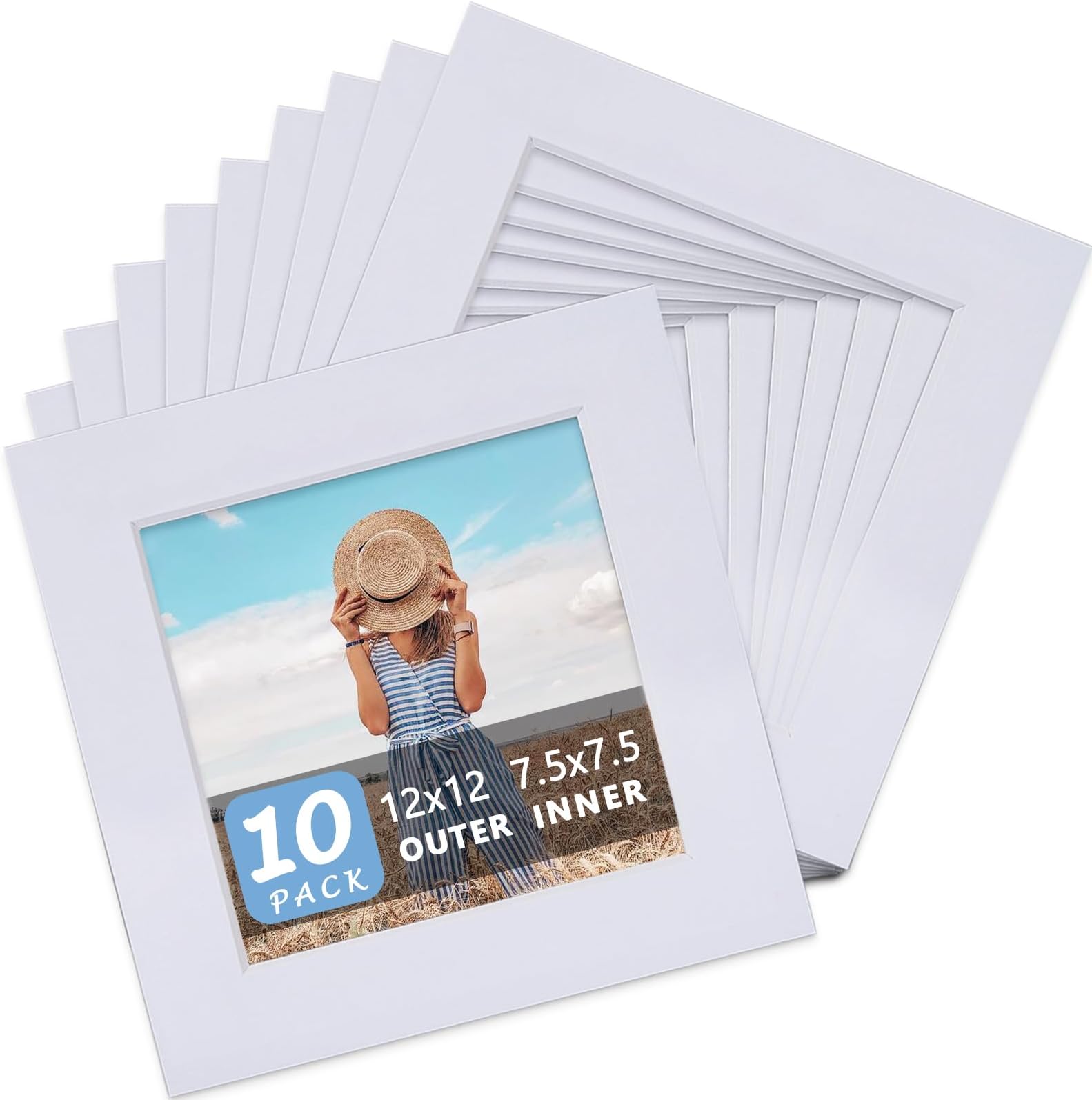 Amazon.com: Egofine 5x7 Black Picture Mats Pack of 14, Frame Mattes for ...