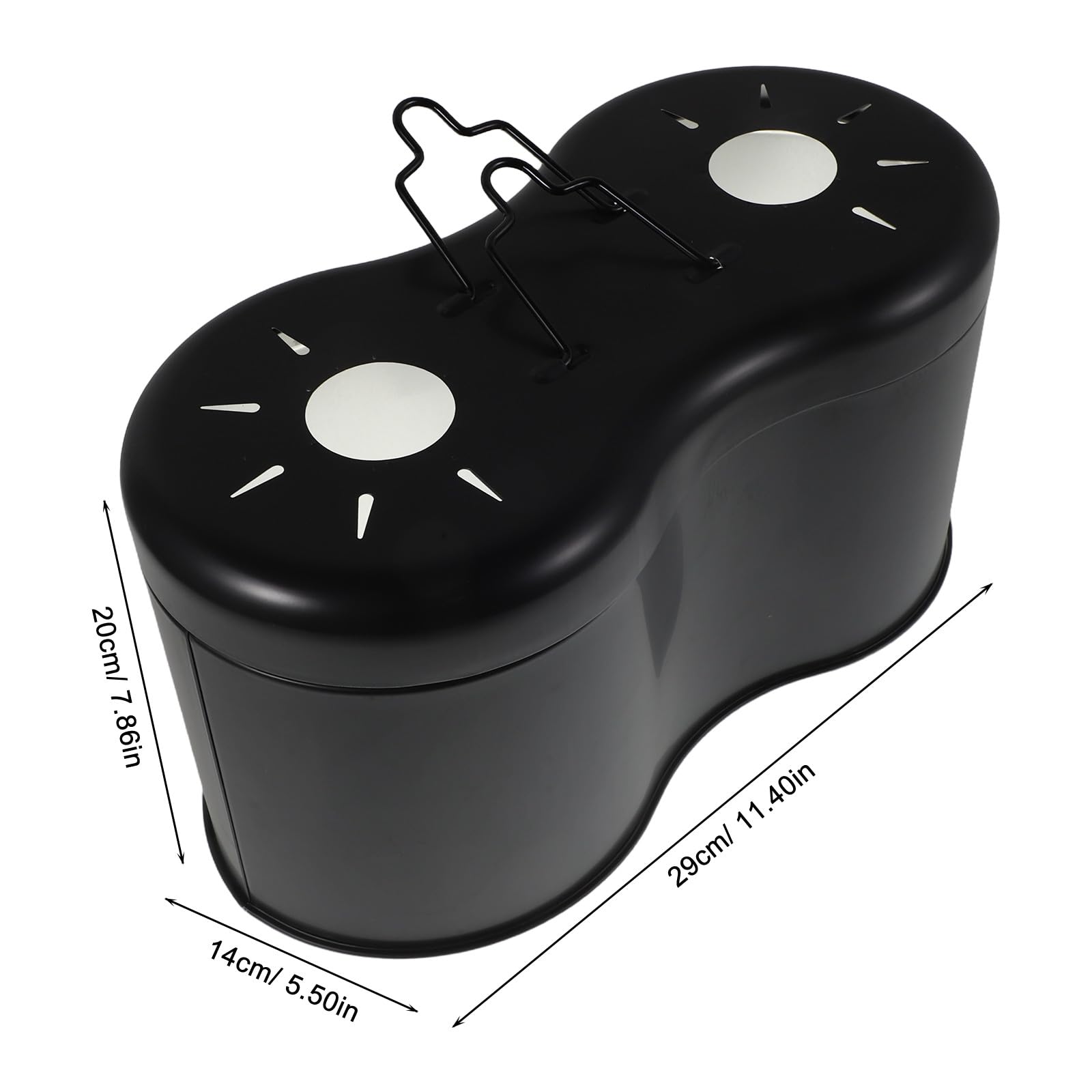 SUPVOX Lampada a doppia lampada per rettili per illuminazione termica - a cupola con riflettore e paralume per drago barbuto - Senza lampadina e cavo di alimentazione