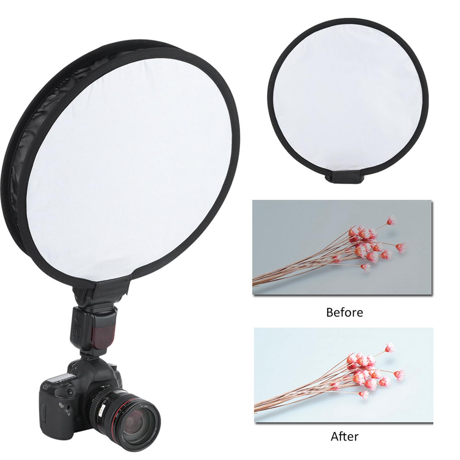 40 Cm Portable Pieghevole a Forma Rotonda Diffusore Softbox per la Luce Flash della Fotocamera