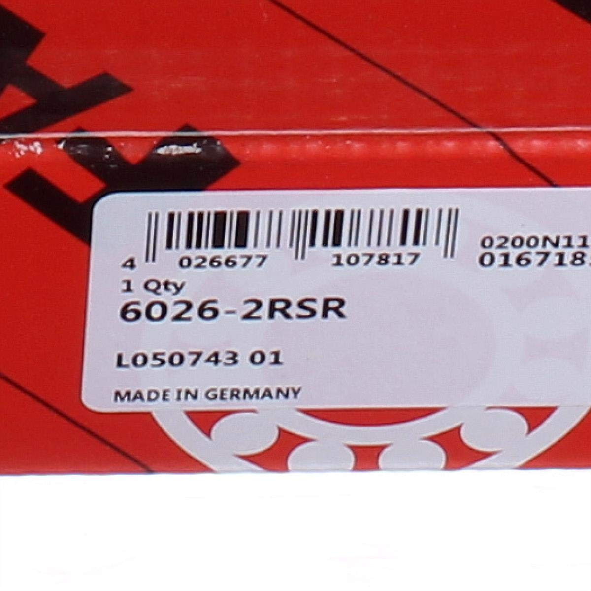Fag 6026-2RSR Single Row Ball Bearing