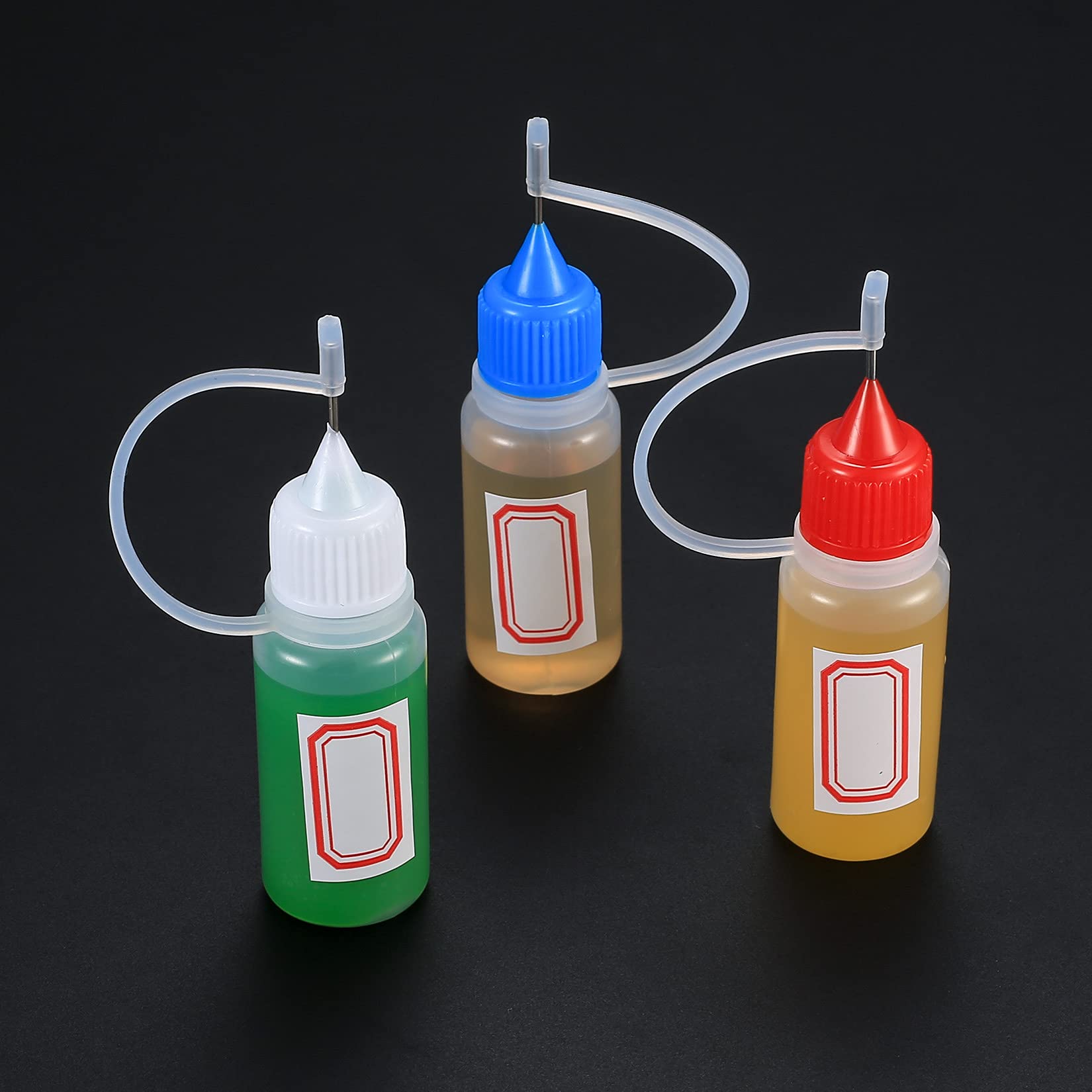 2X(20 Flaconi Applicatori con Punta di Precisione, Flacone con Ago