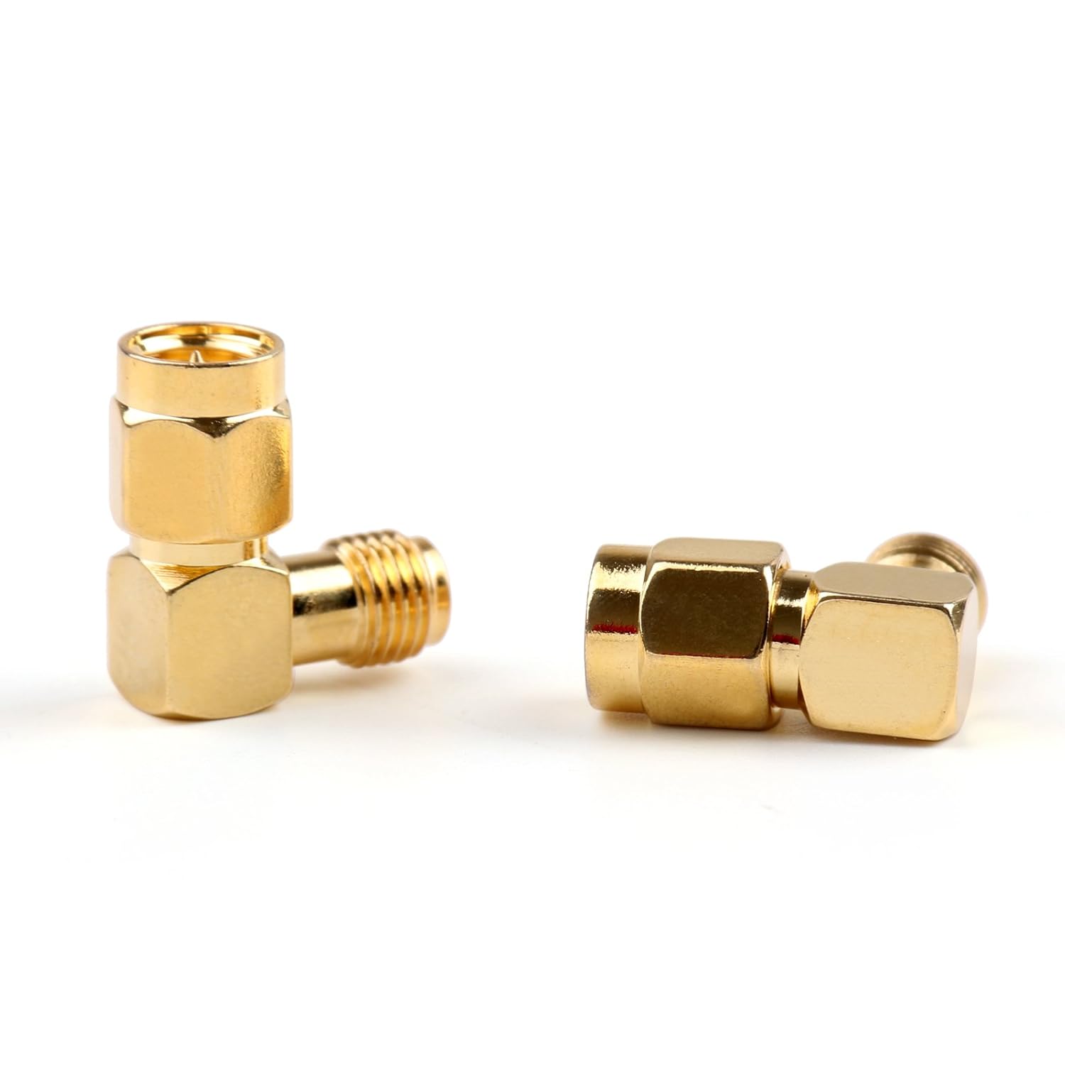 Areyourshop 20Pcs SMA Female Jack to SMA Male Plug Right Angle 90 Degree Connector