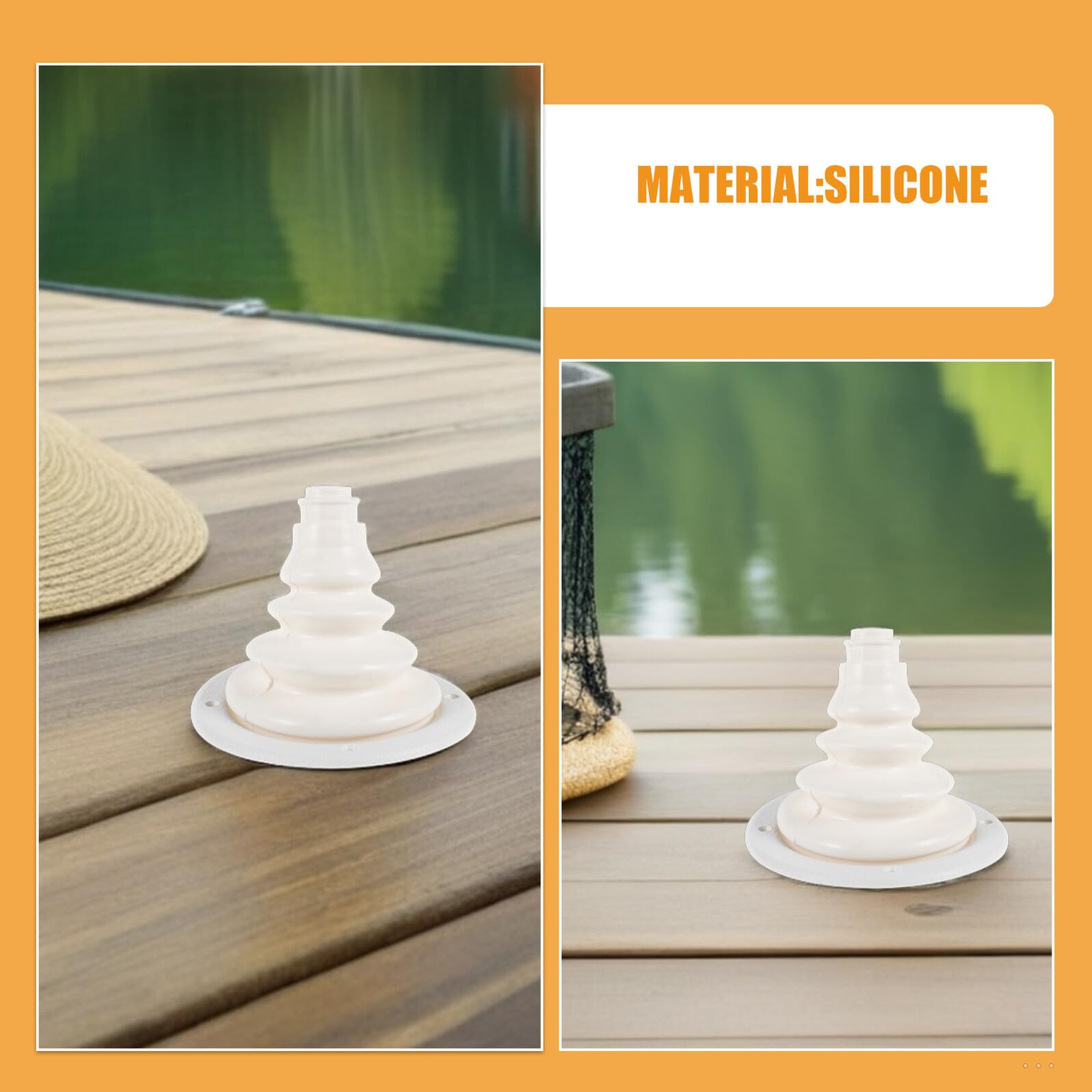 WOONEKY 2 Pezzi Guaina Cavo Barca in Silicone Flessibile Protettore Cavo Sterzo Resistente Uv e Acqua Salata per Yacht Barche da Pesca e Rv Copertura Passacavo Facile da Installare