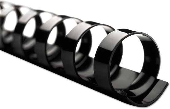 Swingline GBC 4200022 CombBind Standard Spines، 2-Inch Diameter، 500 Sheet Capacity، Black، 50 / Box   