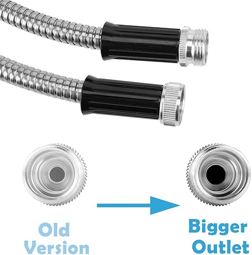 Miniatura 3 de Beaulife Manguera de jardín corta de metal de 15 pies, manguera de drenaje para deshumidificador, extensión de manguera de agua pequeña, extensor de