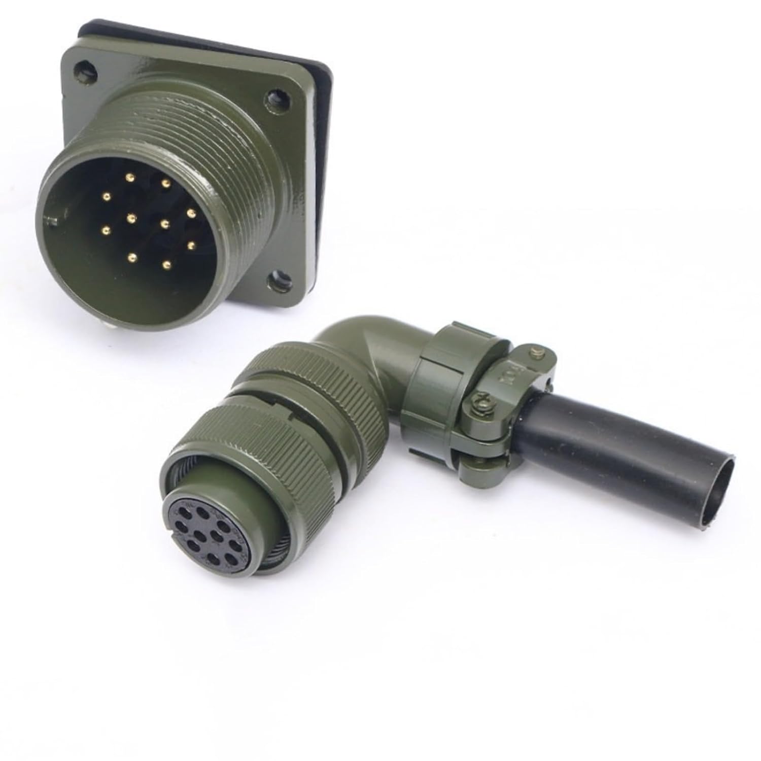 5015 Series Aviation Connector, 10-Pin Waterproof Plug and Socket, MS3108A18-1S MS3102A18-1P (Reverse-Mounted (Plug + Socket))