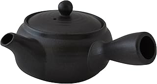 萬古焼 平形 急須 2.0号 黒釉 K22-25