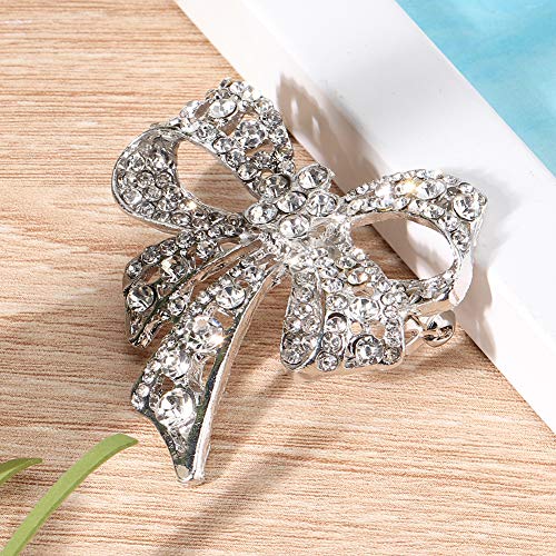 Sazao Strass-Brosche, 2 Stück Schleifen-Brosche, für Mädchen-Mutter-Freunde-Frauen Cover